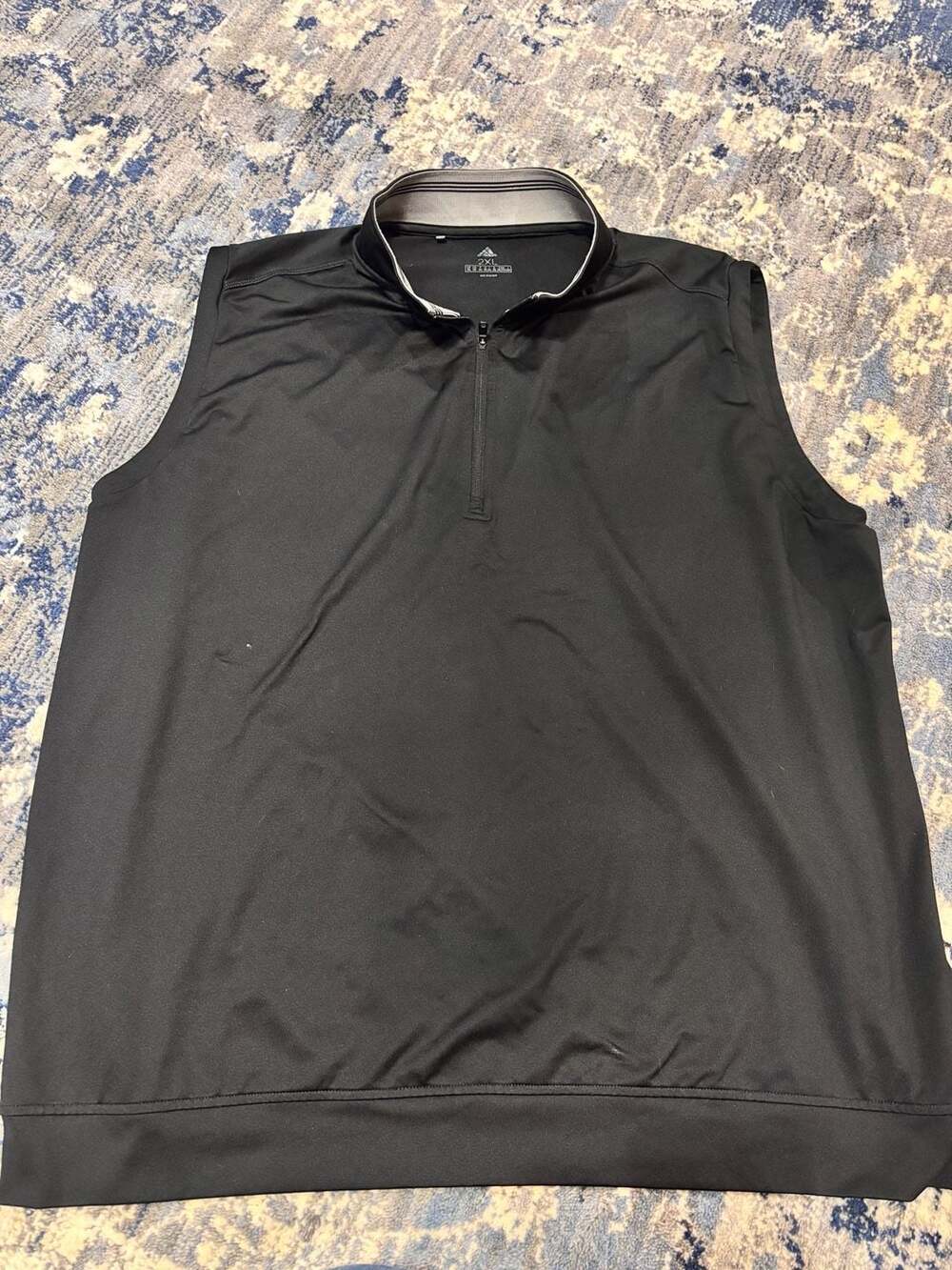 Adidas Quarter-Zip Vest Size 2XL Black Athletic
